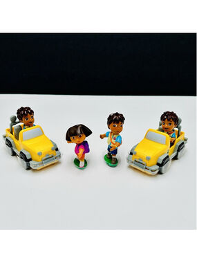 Dora the Explorer & Diego Figures Cake Toppers Lot of 4 DecoPac New Old Stock
